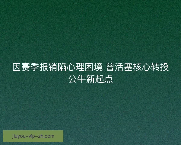 因赛季报销陷心理困境 曾活塞核心转投公牛新起点