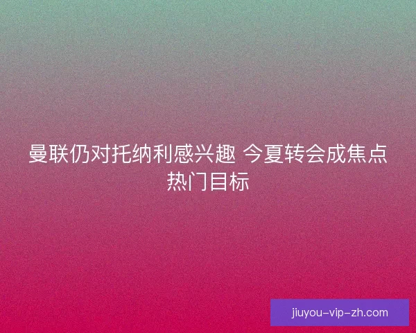 曼联仍对托纳利感兴趣 今夏转会成焦点热门目标